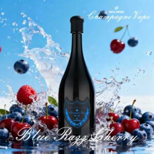 Blue Razz Cherry 30K Puffs Solaris Champagne 30000 Disposable Vape, 1.2Ω Mesh Coil, LED Light