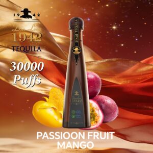 Passion Fruit Mango 30K Puffs Solaris Tequila Don Leon 1942 30000 Disposable Vape 1.2Ω Mesh Coil, 24ml E-Liquid
