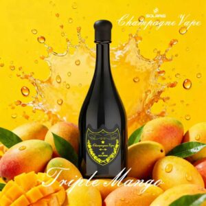 Triple Mango 30K Puffs Solaris Champagne 30000 Disposable Vape, 1.2Ω Mesh Coil, LED Light