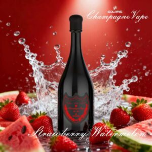 Strawberry Watermelon 30K Puffs Solaris Champagne 30000 Disposable Vape, 1.2Ω Mesh Coil, LED Light